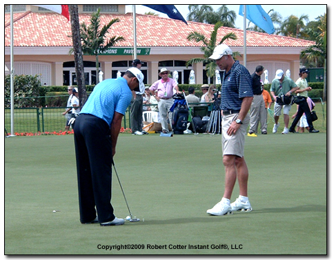 Tiger's putting stroke drill