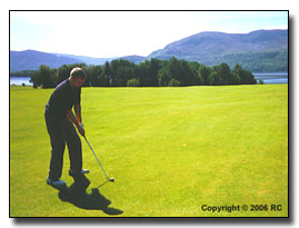 The Author prepares to launch one in Ireland using The Key To A Repeating Golf Swing. 